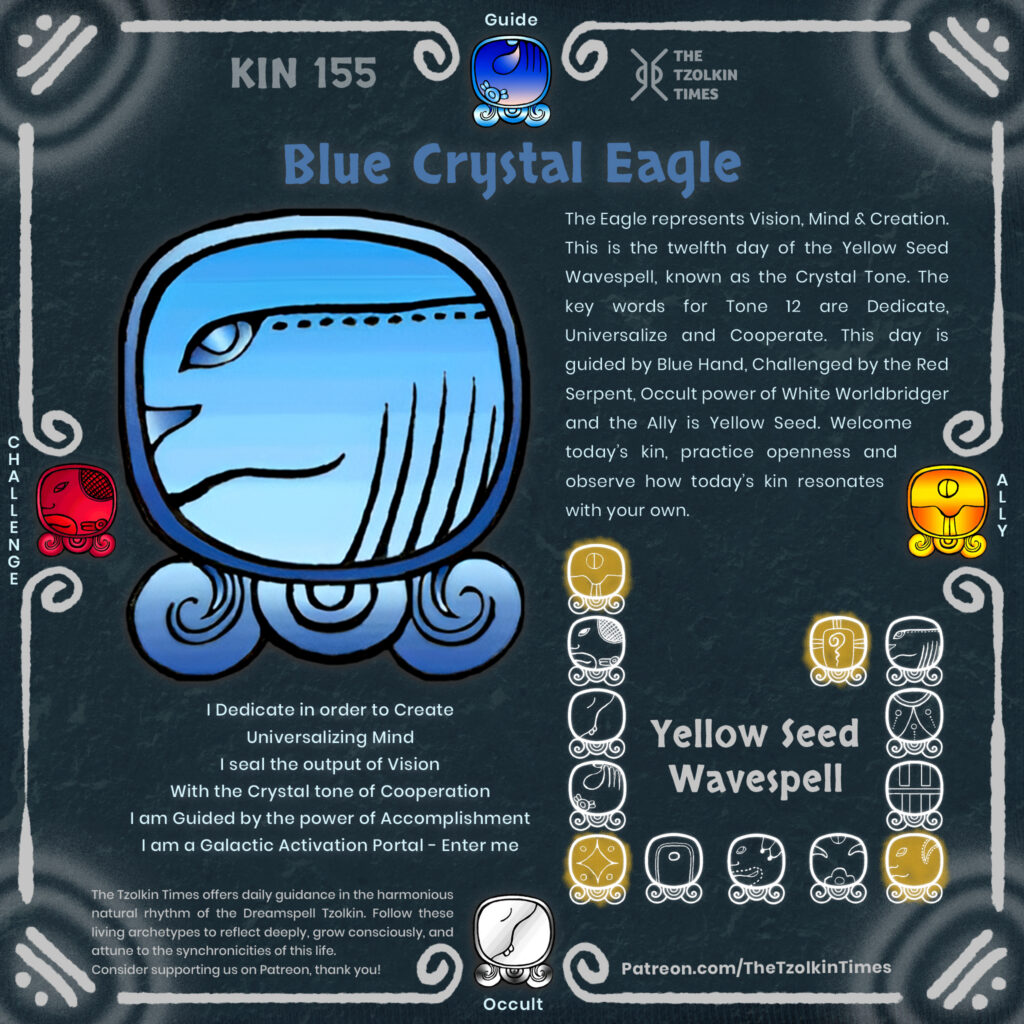 Kin 155 ~ Blue Crystal Eagle