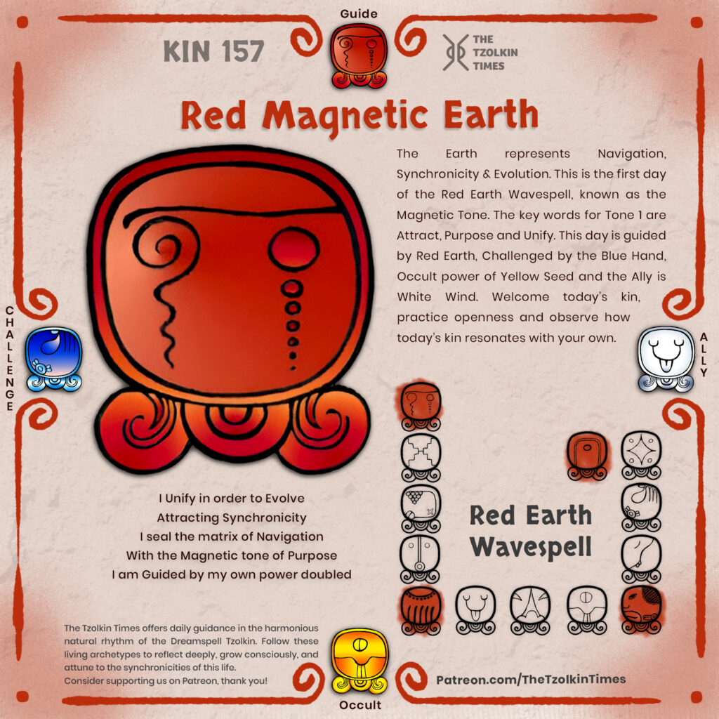 Kin 157 ~ Red Magnetic Earth