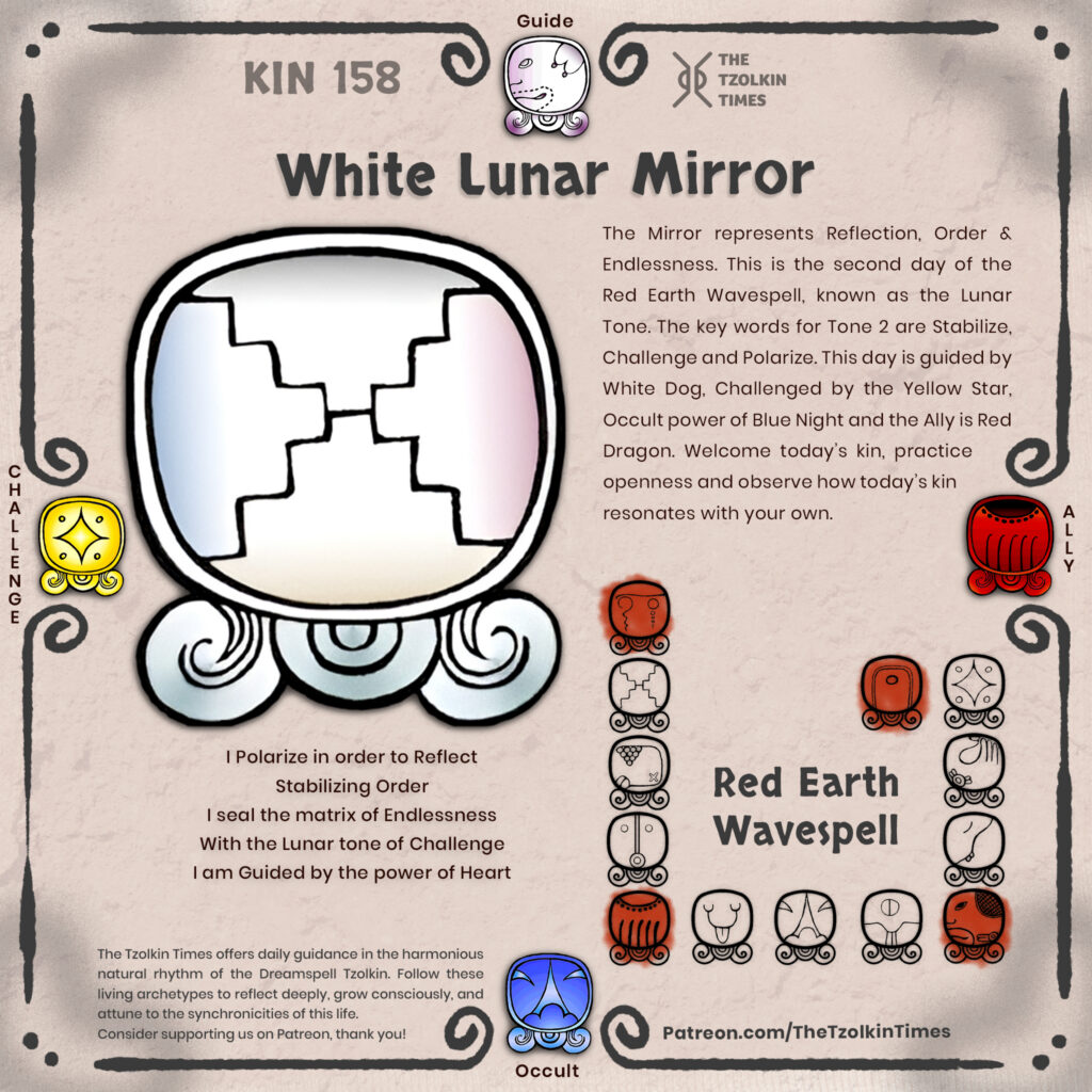Kin 158 ~ White Lunar Mirror