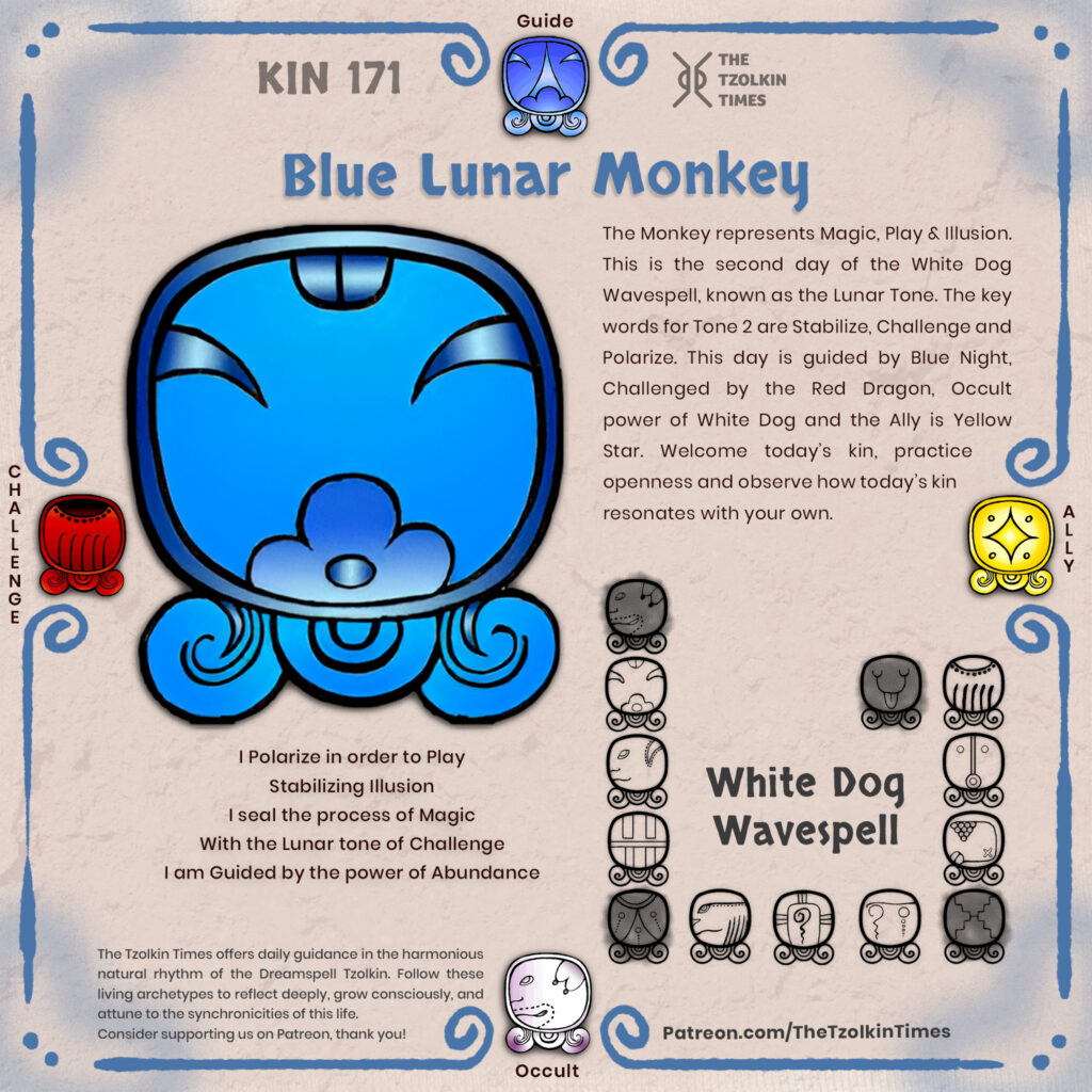 Kin 171 ~ Blue Lunar Monkey