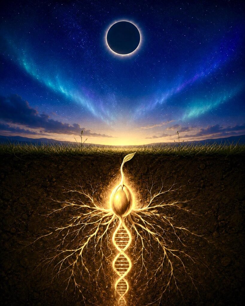 THE SEED IS ALREADY FORMING BENEATH THE SURFACE