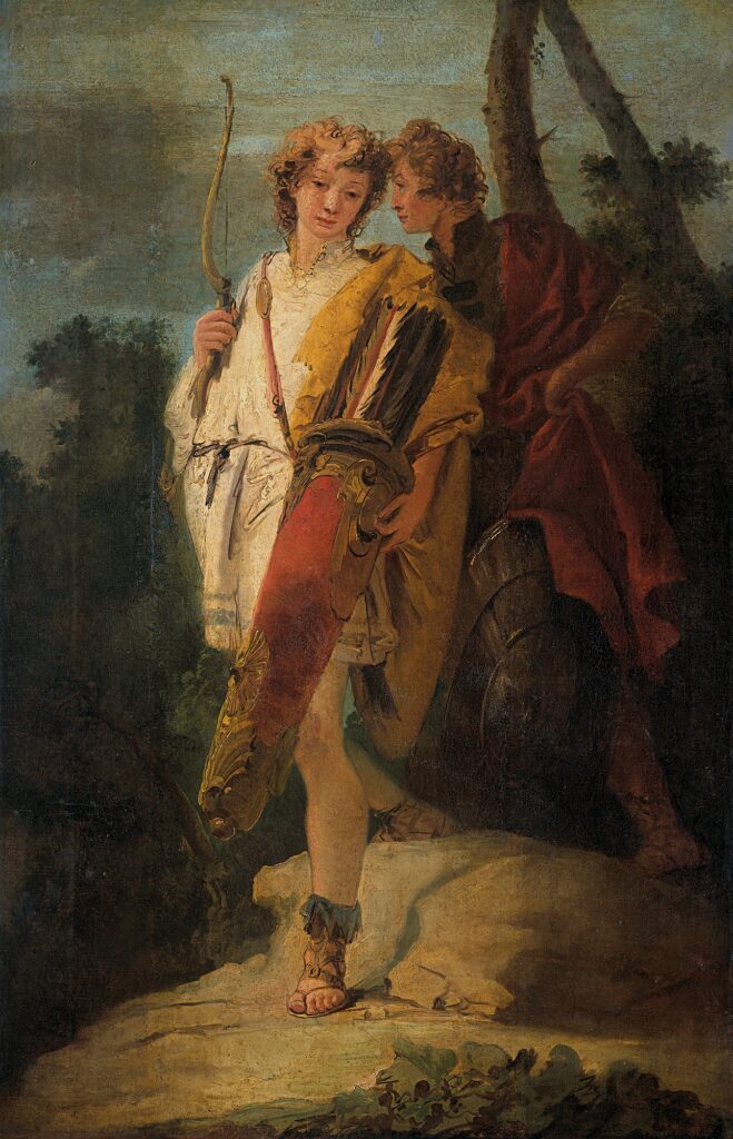 Young Man with a Bow and a Big Quiver and his Comrade with a Shield