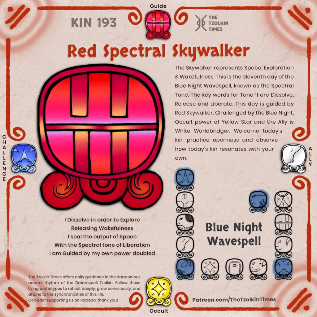 Kin 193 ~ Red Spectral Skywalker