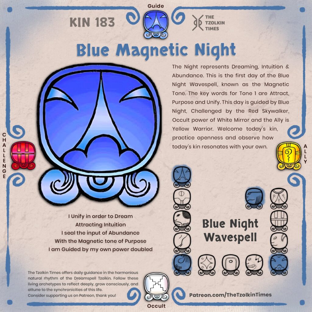 Kin 183 ~ Blue Magnetic Night