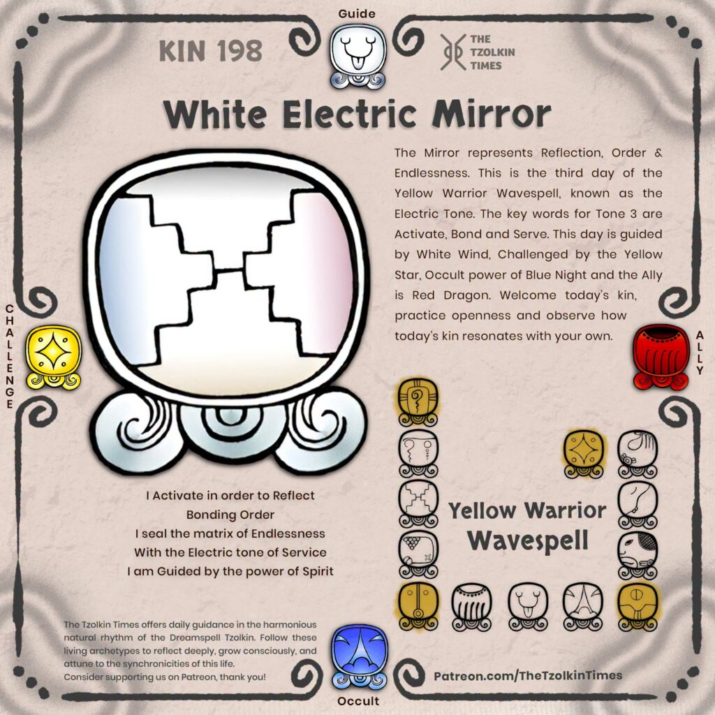 Kin 198 ~ White Electric Mirror