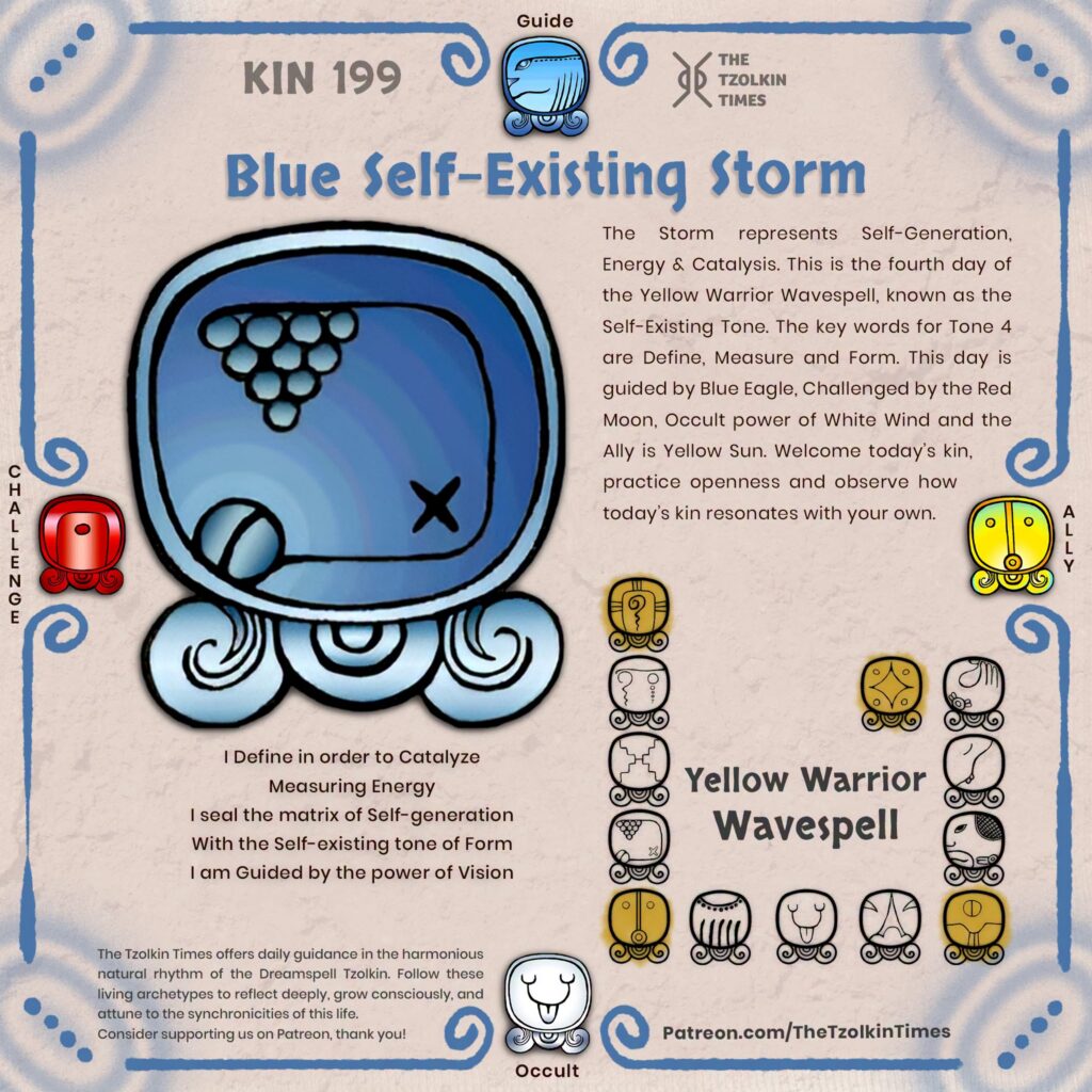 Kin 199 ~ Blue Self-Existing Storm