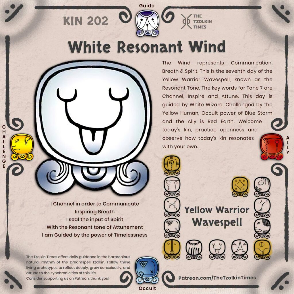 Kin 202 ~ White Resonant Wind
