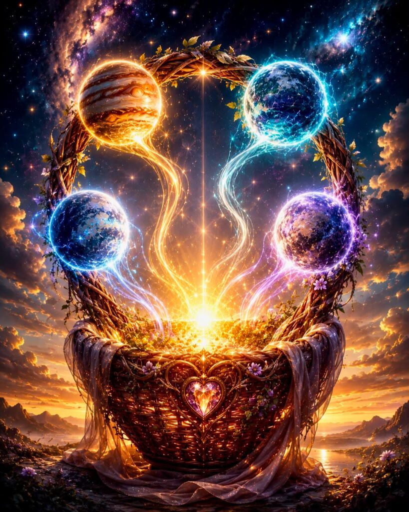 A RARE CELESTIAL BASKET