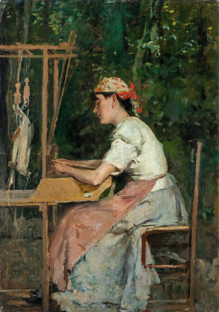 At the loom