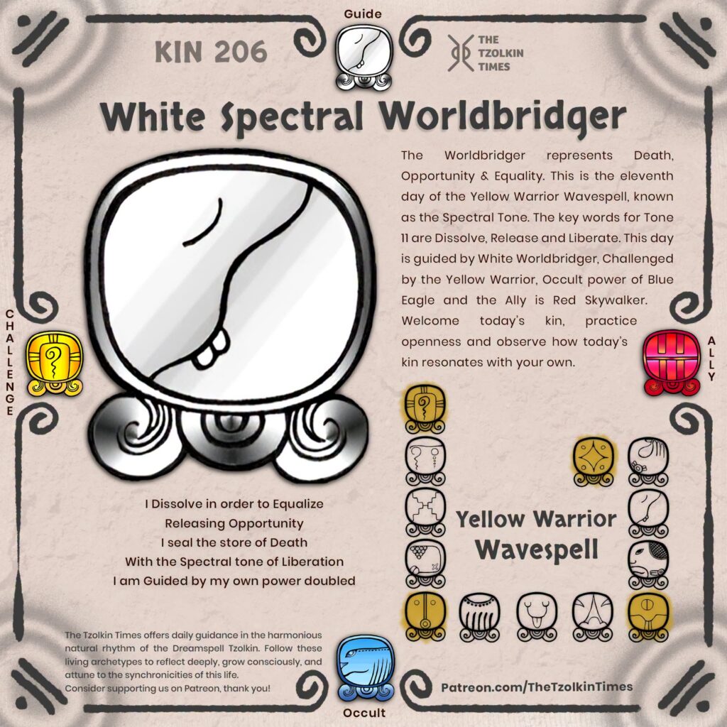 Kin 206 ~ White Spectral Worldbridger