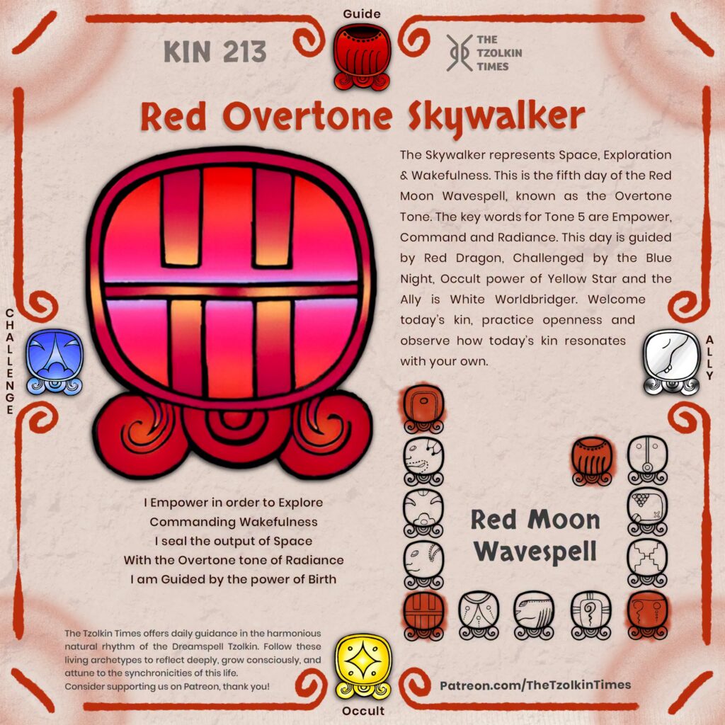 Kin 213 ~ Red Overtone Skywalker