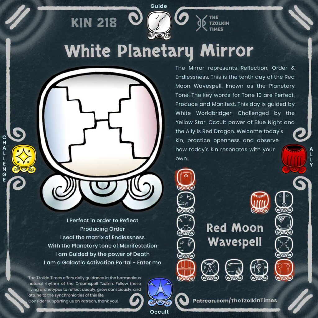 Kin 218 ~ White Planetary Mirror