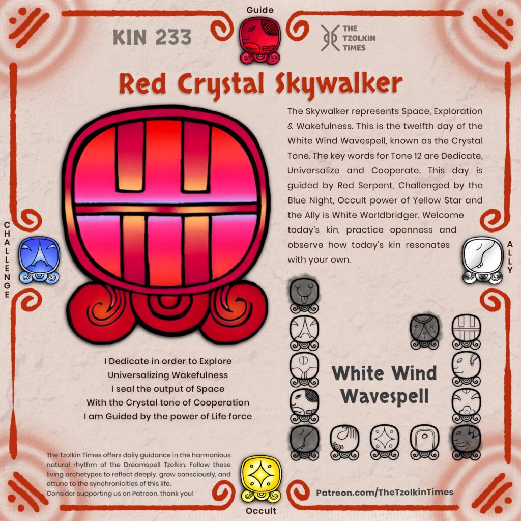 Kin 233 ~ Red Crystal Skywalker