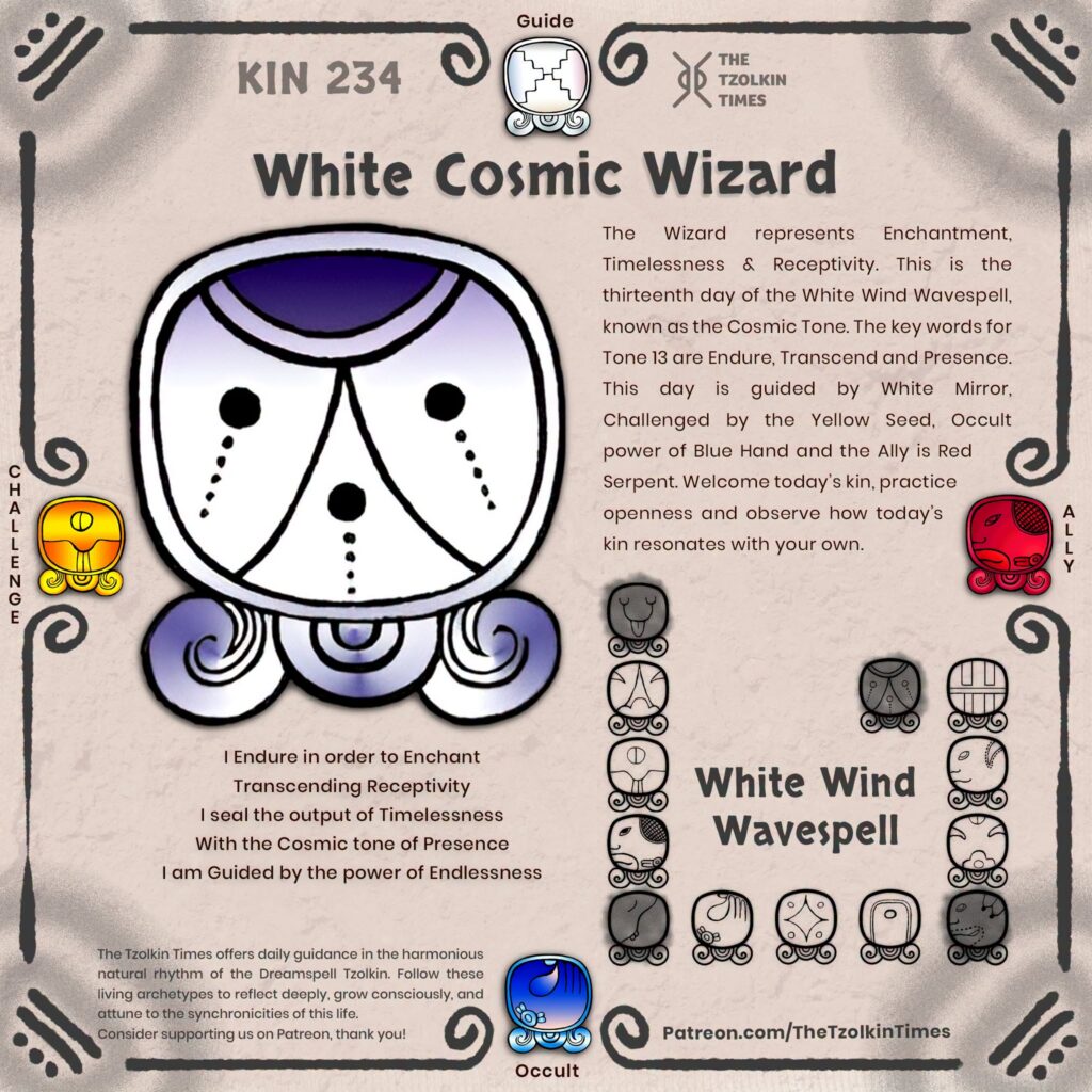 Kin 234 ~ White Cosmic Wizard