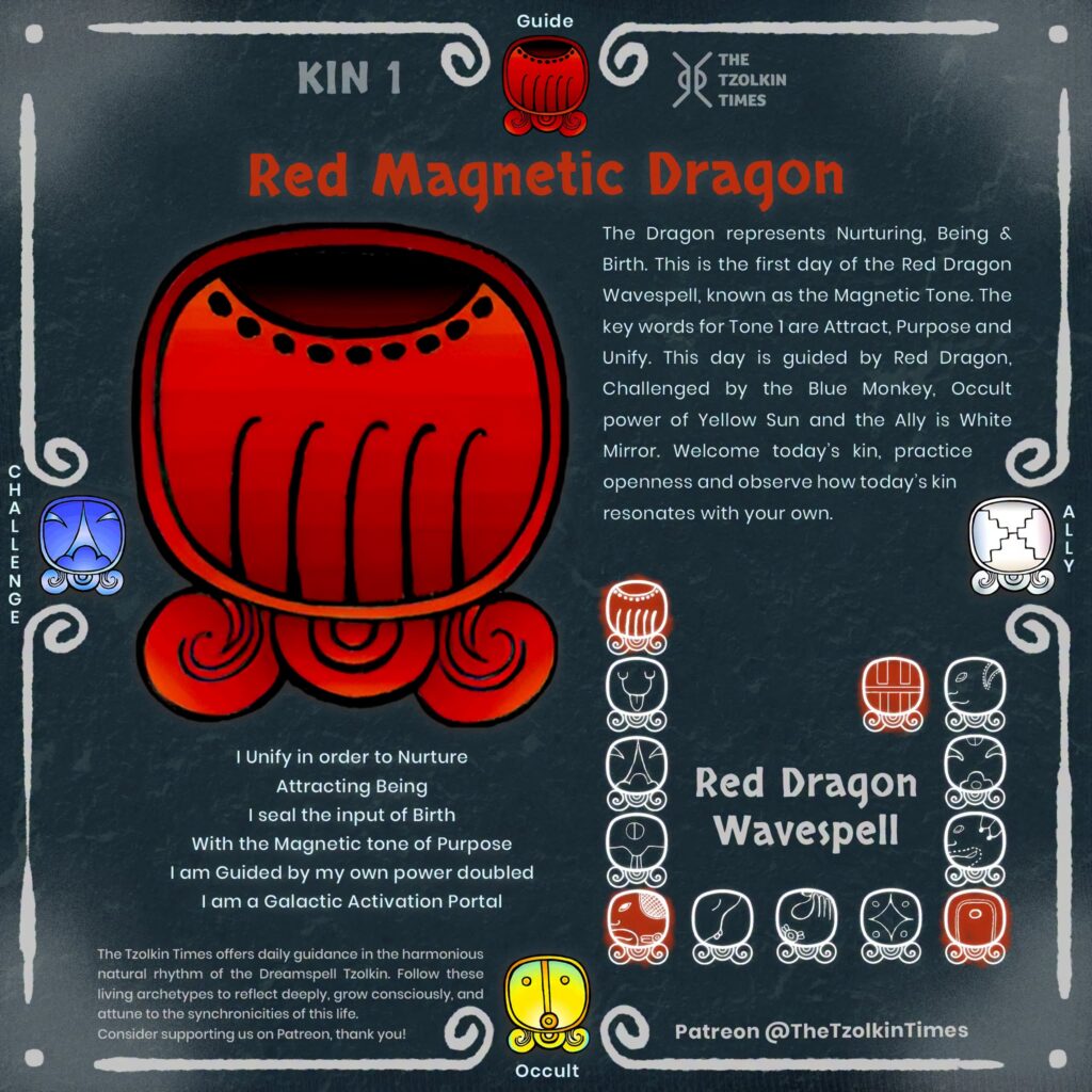 Kin 1 ~ Red Magnetic Dragon