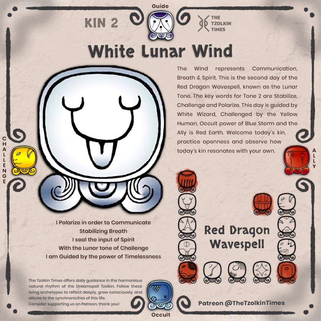 Kin 2 ~ White Lunar Wind