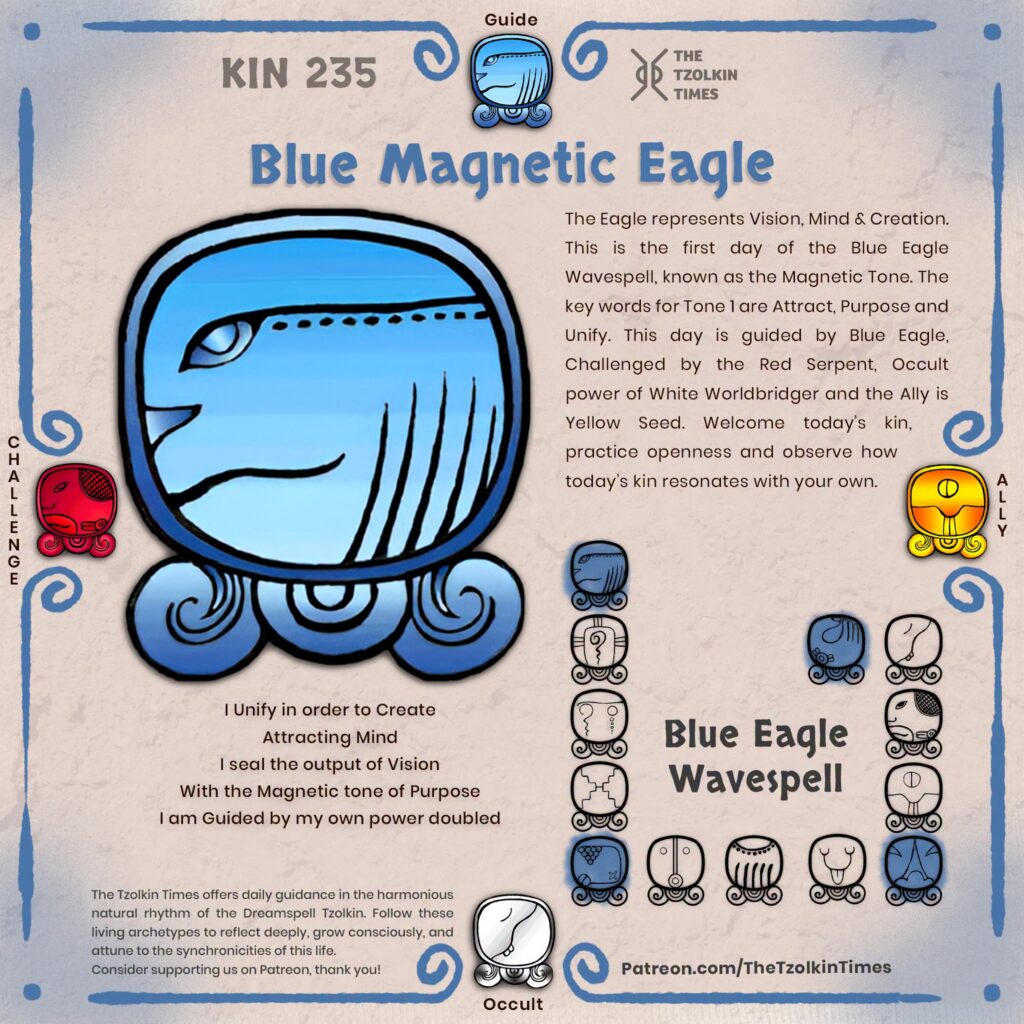 Kin 235 ~ Blue Magnetic Eagle