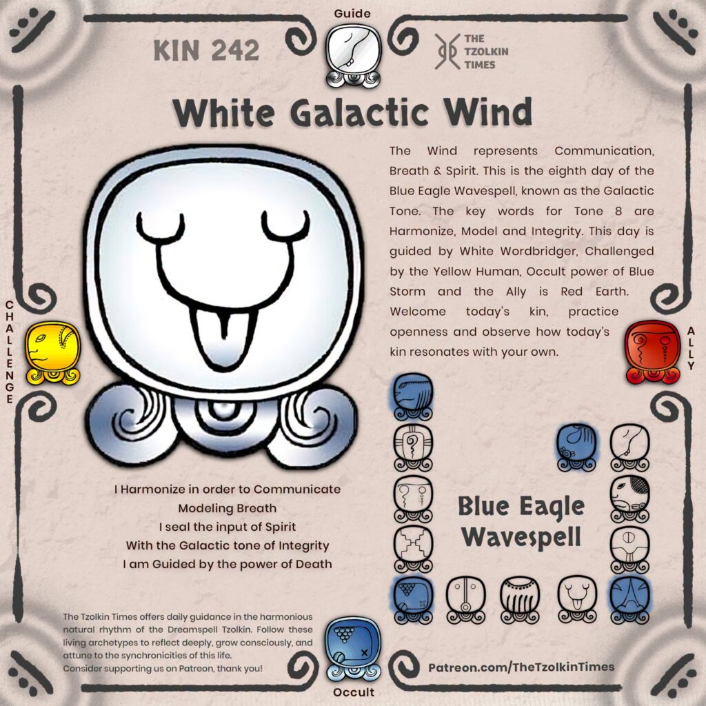 Kin 242 ~ White Galactic Wind