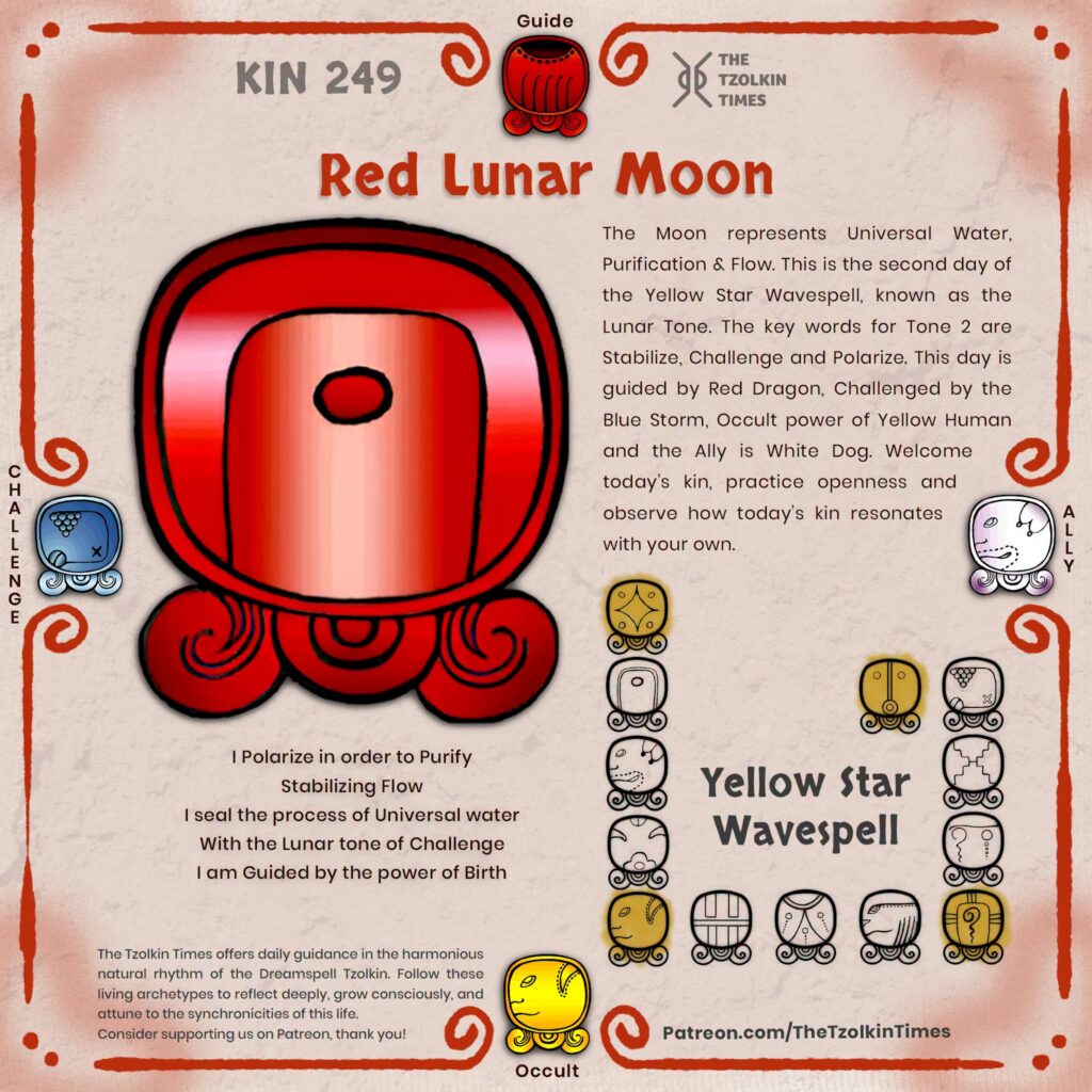 Kin 249 ~ Red Lunar Moon