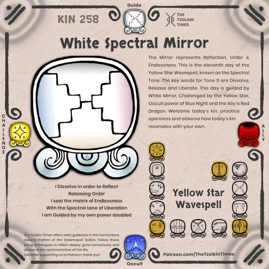 Kin 258 ~ White Spectral Mirror