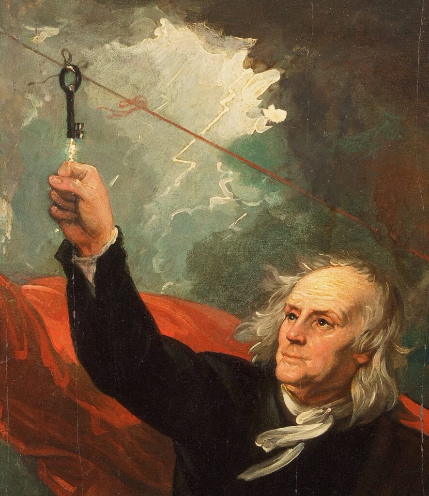 Detail of Benjamin Franklin Drawing Electricity from the Sky