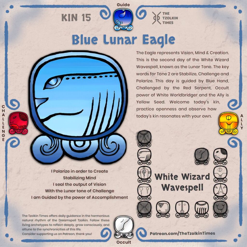 Kin 15 ~ Blue Lunar Eagle