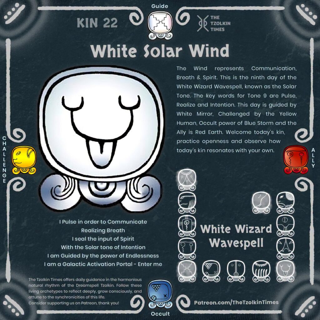 Kin 22 ~ White Solar Wind