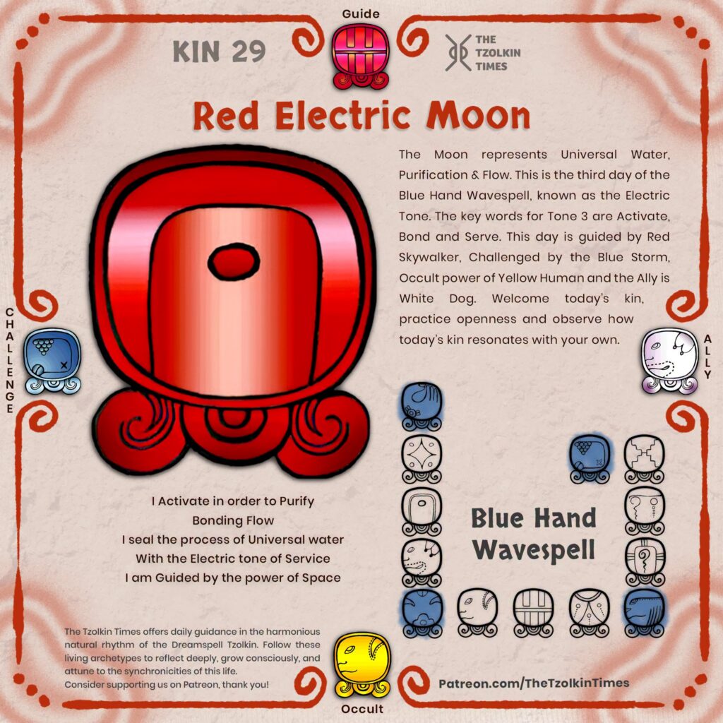 Kin 29 ~ Red Electric Moon