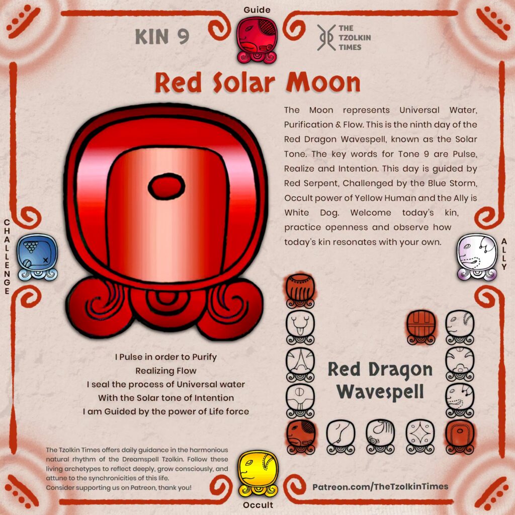 Kin 9 ~ Red Solar Moon