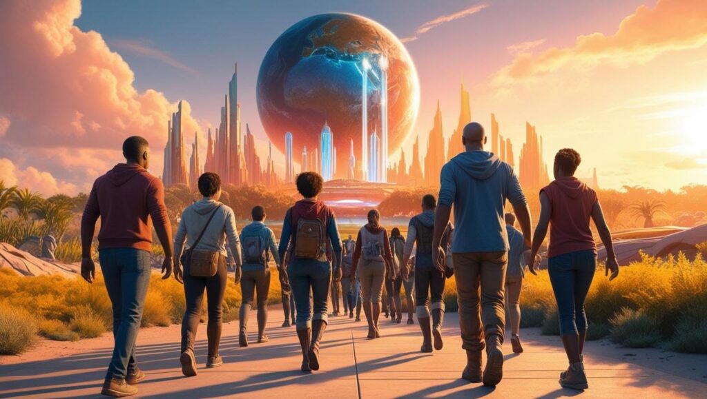 WE WALK TOWARDS THE NEW EARTH