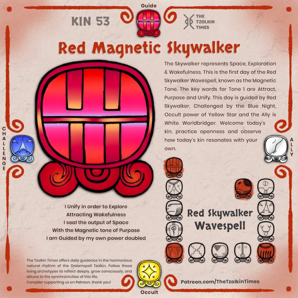 Kin 53 ~ Red Magnetic Skywalker